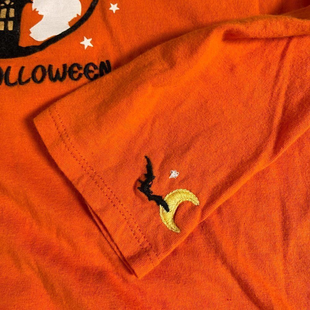 Happy Halloween Orange Black Witch Long SLeeve Tshirt XL - Picture 8 of 9